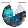 thumbnail image 2 of Lsque Underwater Fish Turtle Print Christmas Tree Skirt, Tree Skirt with Ties or Velcro, Perfect for Holiday Decorations, Halloween, and New Year-48", 2 of 7