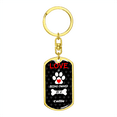 thumbnail image 4 of Collie Stainless Steel or 18k Gold Premium Swivel Dog Tag Keychain, 4 of 16