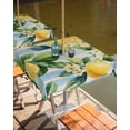 thumbnail image 2 of Fsddascl Yellow Lemon Outdoor Tablecloth - 54x54 Inch Square Dining Table Cover, Summer Botanical Fruit Blue Striped Waterproof Outdoor Table Cloth with Umbrella Hole & Zipper for Picnic/Patio/Party, 2 of 7