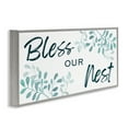 thumbnail image 3 of Stupell Industries Bless Our Nest with Herbs Quotes and Sayings Painting Gray Framed Art Print Wall Art, 30 x 13, 3 of 8