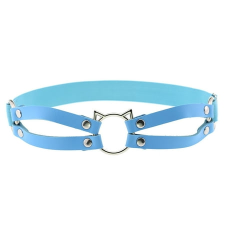 

Yuelianxi Soft Girl Fashion Cat Garter Belt Leg Loop Leather Leg Garter Clip