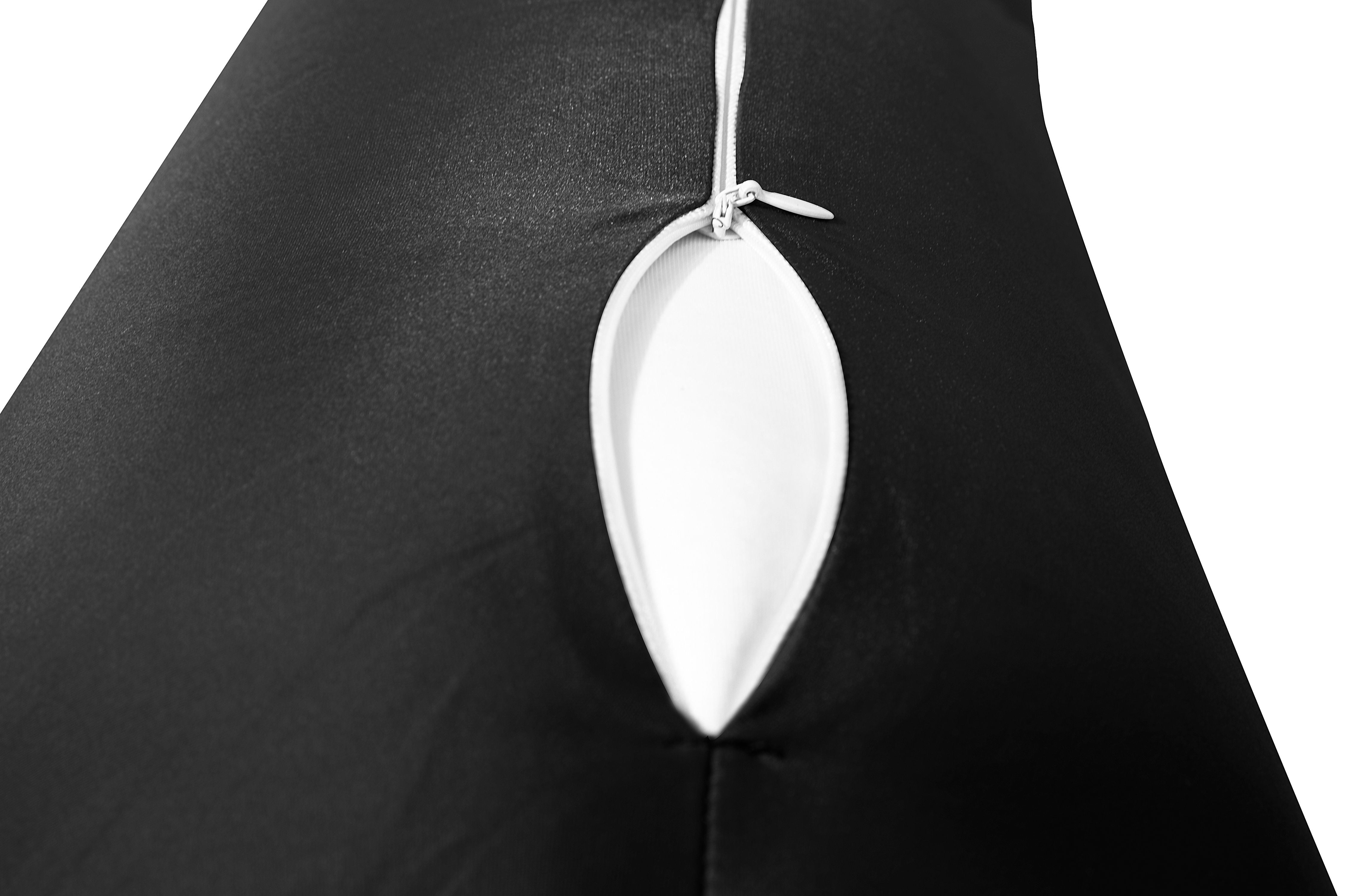 Cover For Microbead Body Pillow - Spandex (15%) / Nylon (85%) Blend - Hypoallergenic - Pillow Cover, Black