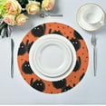 thumbnail image 5 of GZHJMY Halloween Cat Round Placemats Set of 6, Non-Slip Table Mats Washable Heat Resistant Place Mats for Kitchen Dining Table Home Decor,15.4 Inch, 5 of 7