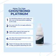 GHOSTBOND Platinum Wig Glue 1.3oz – Maximum Hold Lace & Poly Adhesive, Clear Matte Finish, Built for Sweat, Oil & Heat Resistance