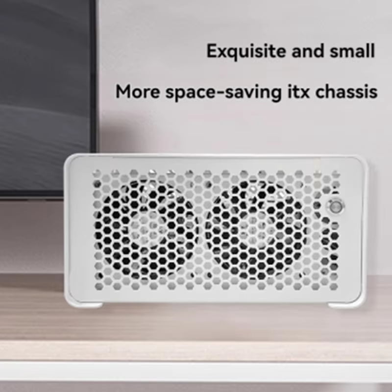 Computer Case Desktop ITX Small Case Living Room Mini HTPC Horizontal Novelty Case Black