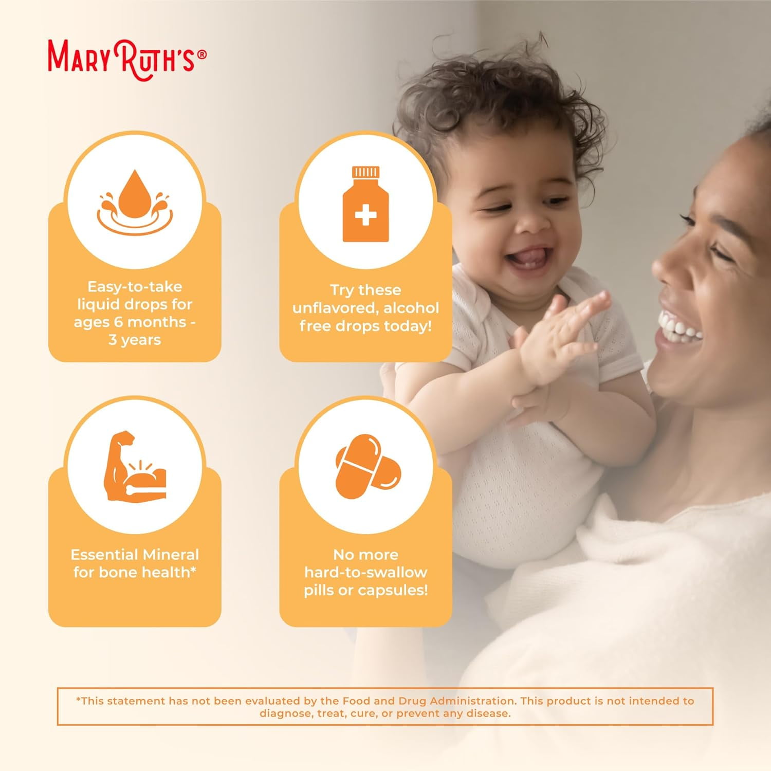 (2 pack) MaryRuth's Vitamin D3 Liquid Drops Supplement for Infant & Toddler, USDA Organic, Olive Oil Infused, Vegan, Gluten Free, Sugar Free, 0.5 fl oz