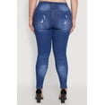 thumbnail image 5 of Womens Plus Size WAX High Rise Distressed Push Up Skinny Jeans, 5 of 5