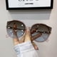 thumbnail image 2 of Gafas de sol para mujer, moda callejera, playa disco, protección UV, personalidad de verano, moda, cara pequeña, 2 of 6