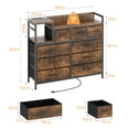 thumbnail image 2 of 9-Drawer Dresser,Fabric Storage Tower for Bedroom,Hallway,Entryway,Closet,Tall Chest Organizer Unit with Power Outlet,Chest of Drawers with Fabric Bins,Wood Top,Easy Pull Handle, 2 of 7