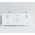 thumbnail image 6 of 80 In. W Double Bath Vanity, White - Marble Top With Faucet Soft Close Drawers, Scratch And Stain Surface Vanity In & Doors, Long-lasting Scratch- Finish, 6 of 7