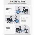 thumbnail image 4 of Viribus 20" Folding Electric Tricycle with 350W Motor 36V 13Ah Battery Navy, 4 of 10