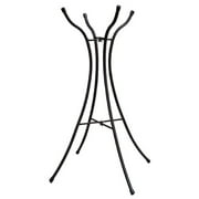 Evergreen Hourglass Shape 22" Tall Weatherproof Outdoor Bird Bath Stand, Black