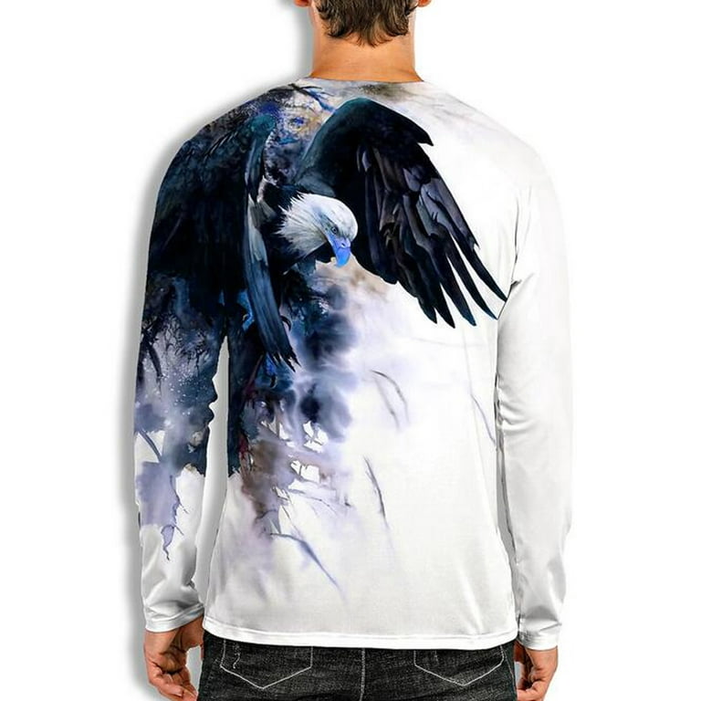 Plus Size Grey Eagle Print Oversized Tunic T-Shirt Dress