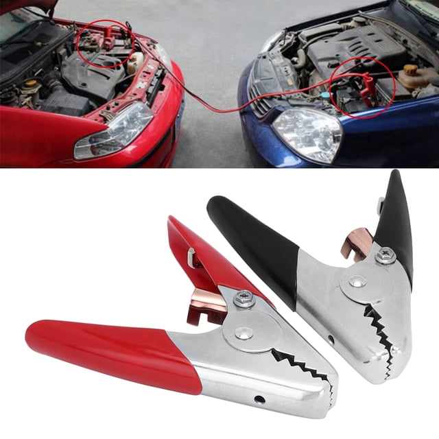 Subvisoras De Refuerzo De Batería De 500 Amperios, Conector De Clip De Cocodrilo De Hierro, Acción De Resorte Fuerte, Ideal Para Cargar La Batería Del Automóvil