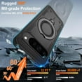 thumbnail image 4 of HCTian pour Google Pixel 9 Pro TG Étui : Compatible avec MagSafe & [HD Screen Protectorx2], Support Rotatif en Métal, Protection Anti-Empreintes Digitales de Qualité Militaire, 4 of 7