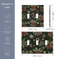 thumbnail image 2 of Yayeee Toggle Light Switch Wall Plate 2-Gang 4.56"x4.48" Decorative Outlet Cover, Green Christmas Holly, 2 of 7