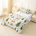 thumbnail image 2 of Erosebridal Capybara Lover Twin Comforter Sets For Kids,Happy Camping Green Pine Tree Bedding Set For Girls Boys Reversible 2pcs, 2 of 7