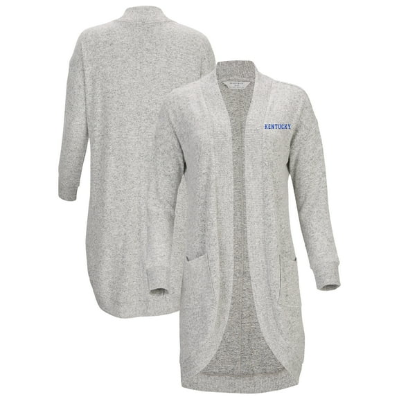 Women's Gray Kentucky Wildcats Oversized Cuddle Tri-Blend Cardigan