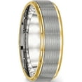 thumbnail image 4 of Stainless Steel Polished Yellow Ip-Plated 6mm Grooved Band (Size 9) Made In China sr551-9, 4 of 5
