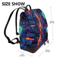 thumbnail image 2 of Disketp Neon City Map Mochila de Cuero para Mujer, Bolso de Espalda Antirrobo con Estilo para Viaje, Trabajo y Uso Diario, 2 of 4