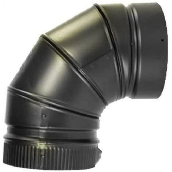Selkirk Metalbestos Black 266230 6-Inch 90 Elbow Matte, 6 Inch Pack of 1