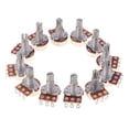 thumbnail image 3 of A500K B500K A250K B250K A50K B50K A25K B25K Potenciómetro Splined Small Pot Electric Guitar Bass Effect Amp Tone Volume18mm Piezas del eje, 3 of 9