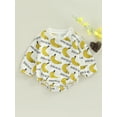 thumbnail image 2 of Franhais Infant Baby Unisex Casual Romper, Long Sleeve Letter Banana Printed Round Neck Bodysuit, 2 of 8