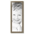 thumbnail image 2 of ArtToFrames 12" x 33" Aged White Gold Picture Frame, 12x33 inch Silver Wood Poster Frame (WOM-2036),  Pack, 2 of 7