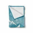 thumbnail image 2 of Saying Soft Flannel Fleece Blanket, Hand Drawn Life is a Journey Words with Mountains and Eagle Silhouette, Cozy Plush for Indoor and Outdoor Use, 50" x 70", Blue Pale Blue and White, by Ambesonne, 2 of 6