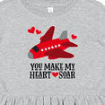 thumbnail image 4 of Inktastic Valentines Day Airplane Hearts Girls Toddler Dress, 4 of 5