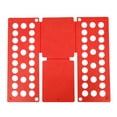 thumbnail image 1 of Tabla de plástico para doblar ropa, doblar camisas de niños, herramienta de almacenamiento para el hogar (roja), 1 of 7