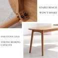 thumbnail image 6 of 100% Solid Oak Dining , Wood  for Bedroom End of Bed with Rounded Corners, Entryway Benches for Dining Room, Kitchen, Living Room (Natural Oak, 47.2"), 6 of 9