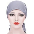 thumbnail image 3 of Baqcunre Clearance! Wrap Cap for Women Black Hair, Turban Cap Wrap Hat Muslim Cap Hair Women Scarf Loss Stretch Head Baseball Caps, Satin Wrap Cap, Sleep Caps for Women, 3 of 5