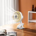 thumbnail image 3 of Ventilador De Clip Usb, Mini Ventilador De Escritorio Con Batería De 2000 Mah, 3 Velocidades Y Oscilación Automática, Pantalla Led, Alimentación Por Usb Para Escritorio De Oficina,, 3 of 8