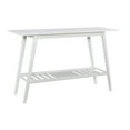 thumbnail image 3 of Linon Ashville Mid-Century Indoor Console Table with Shelf, White, 3 of 13