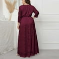 thumbnail image 4 of Njagoc3 Womens Long Sleeve V - Neck Maxi Dress, Flowy Formal Gown, Evening Party & Gala Wear, 4 of 6