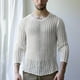 thumbnail image 3 of Camiseta de manga larga de punto de malla sólida tejida de tendencia urbana para hombre: poliéster, cálida y cómoda, para el día a día y las vacaciones, tallas M-XXXL, 3 of 8