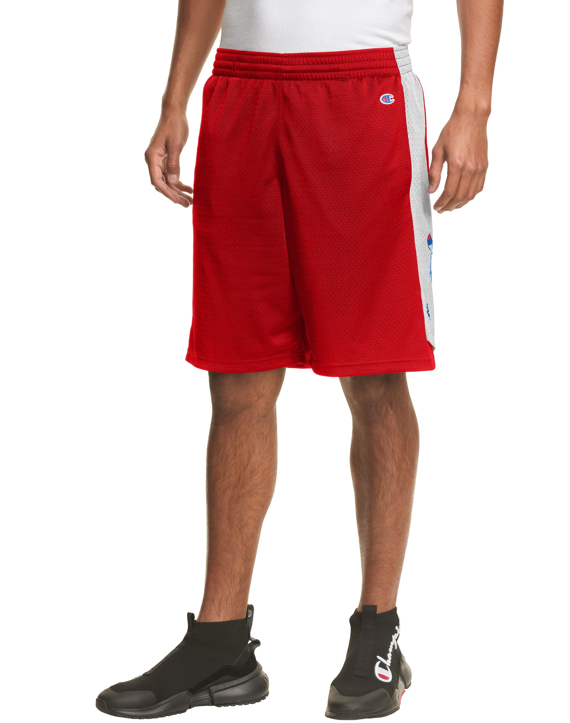 Champion Mens NEW Size S-3XL Athletic Poly Mesh Gym Basketball Shorts 9" Inseam 