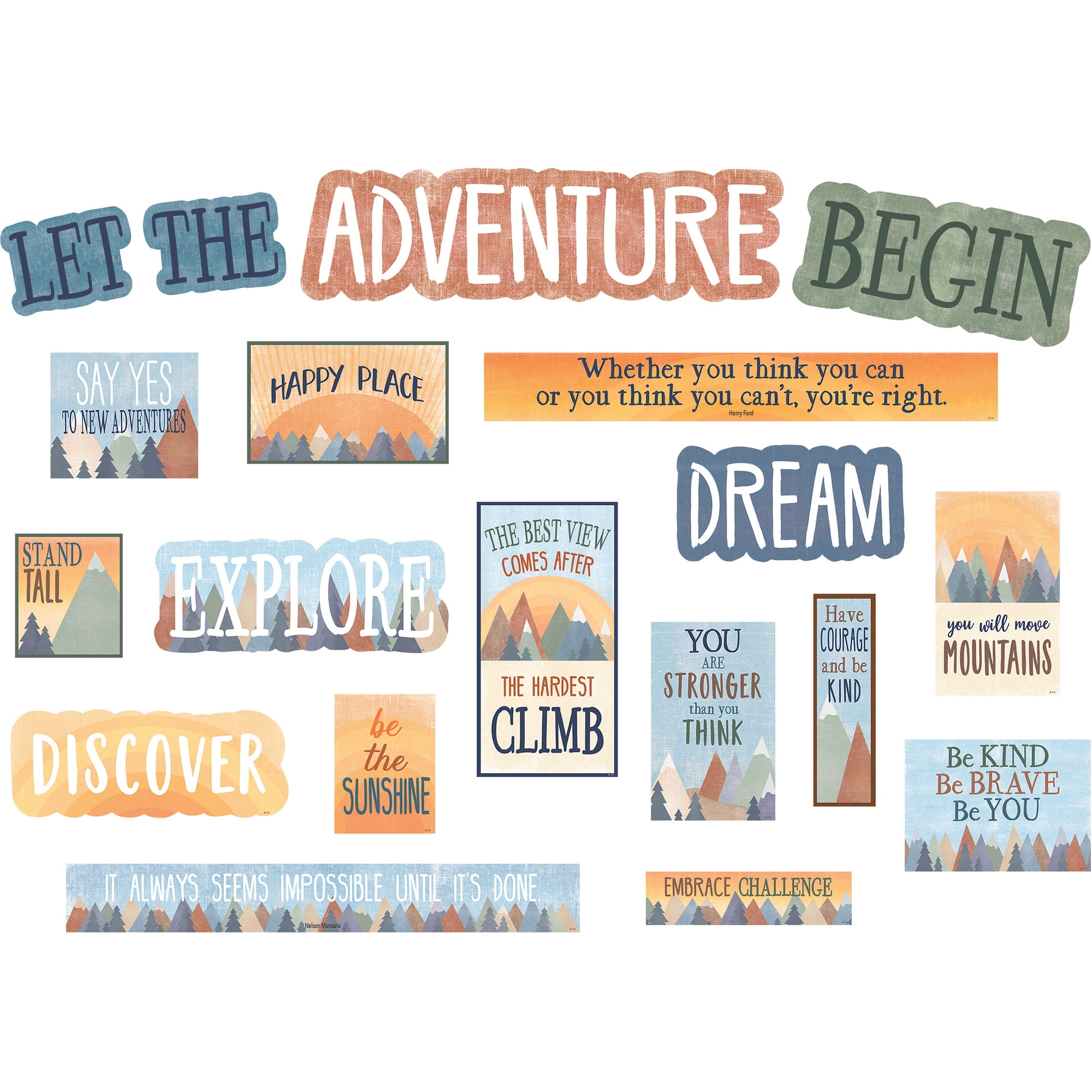 Teacher Created Resources Moving Mountains Bulletin Board Decorations Multicolor 19 Count