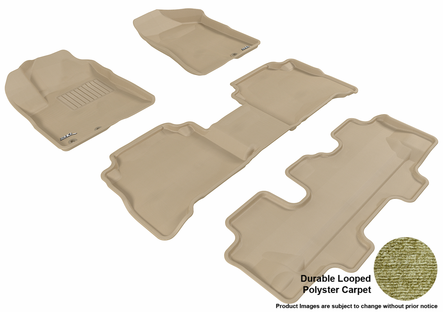 3D MAXpider 20112013 Kia Sorento Front, Second, & Third Row Set All