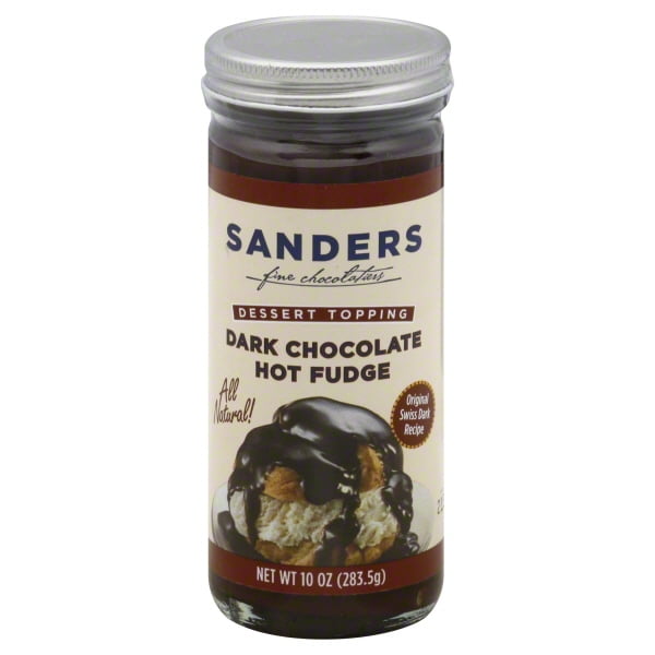 Sanders Dessert Topping, Dark Chocolate Hot Fudge, Jar