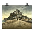 thumbnail image 2 of Print: South Front From The Dike, Mont St. Michel, France, circa 1890, 2 of 4
