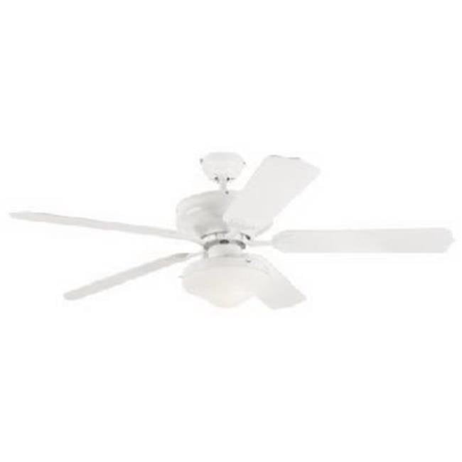 Hampton Bay Ceiling Fan LED Seaport Pull Chain Globe Indoor Outdoor White 52 in. 