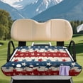 thumbnail image 2 of Yuyamidu Star USA Flag Golf Cart Seat Covers with Pockets 4th of July Golf Cart Seat Towel Blanket Soft Fits 2-Seat Golf Carts Accessories, 2 of 7
