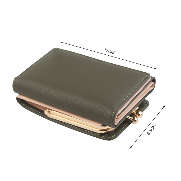 Hevirgo Women Fashion Faux Leather Trifold Short Wallet Cash Card