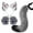 Grey, variant on 4Pcs Plush Ears and Tail Set Gloves Adjustable Costume Anime Cosplay Furry