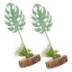 thumbnail image 5 of Houderco 2Ud Planta Artificial Monstera Decorativa Verde Con Material De Resina Para Y Oficina, 5 of 7