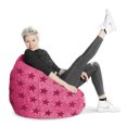 thumbnail image 3 of Gouchee Home Fluffy Stars Pink Faux Fur Bean Bag Chair – Soft Polyester with Polystyrene Bead Filling, Suitable for Adults and Teens, Lightweight & Cozy Seating for Bedroom, Living Room or Playroom, 3 of 7