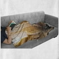 thumbnail image 6 of United States Soft Flannel Fleece Blanket, Famous Wall Street Building New York Stock Exchange with Flags Urban, Cozy Plush for Indoor and Outdoor Use, 50" x 60", Sand Brown Navy Red, by Ambesonne, 6 of 6