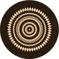 thumbnail image 1 of Ahgly Tapis Rond Lavable en Machine Intérieur Transitionnel Gris Minuit, 5 Pieds Rond, 1 of 7